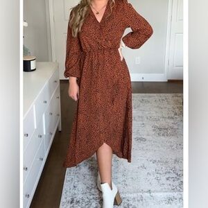 Leopard print maxi dress